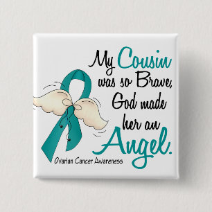 Angel 2 Ovarian Cancer Cousin Button