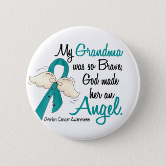 Angel 2 Ovarian Cancer Grandma Button