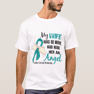 Angel 2 Ovarian Cancer Wife T-Shirt