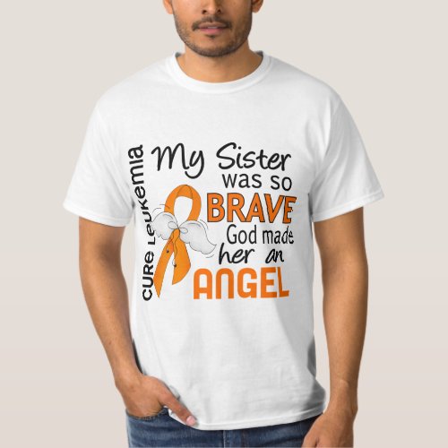 Angel 2 Sister Leukemia T_Shirt