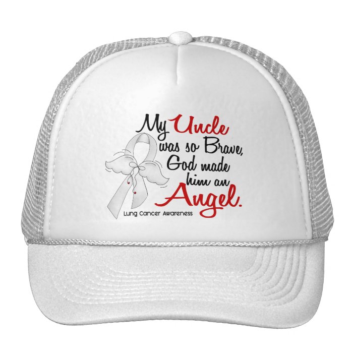 Angel 2 Uncle Lung Cancer Trucker Hats