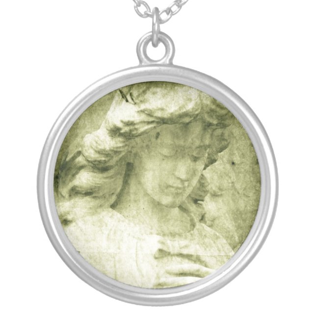 Angel 6 silver plated necklace (Front)
