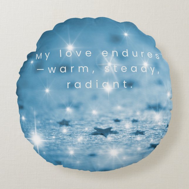 Angel Affirmation Pillow – My Love Endures  (Front)