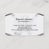 Angel Alphabet A Initial Latter Wings Halo Business Card (Back)