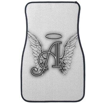 Angel Alphabet A Initial Latter Wings Halo Car Mat by AngelAlphabet at Zazzle
