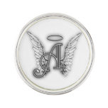 Angel Alphabet A Initial Latter Wings Halo Lapel Pin at Zazzle