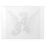 Angel Alphabet A Initial Latter Wings Halo Notepad at Zazzle