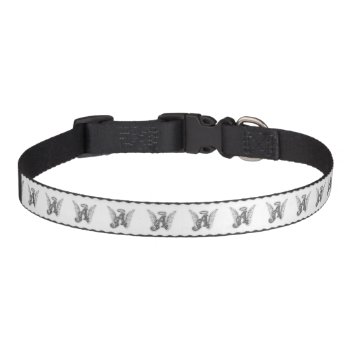 Angel Alphabet A Initial Latter Wings Halo Pet Collar by AngelAlphabet at Zazzle