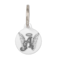 Angel Alphabet A Initial Latter Wings Halo