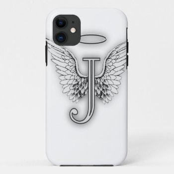 Angel Alphabet J Initial Letter Wings Halo Iphone 11 Case by AngelAlphabet at Zazzle