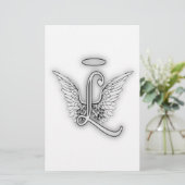 Angel Alphabet L Initial Letter Wings Halo