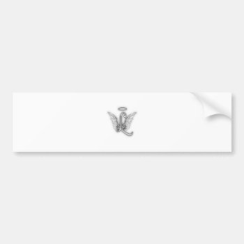 Angel Alphabet L Initial Letter Wings Halo Bumper Sticker by AngelAlphabet at Zazzle
