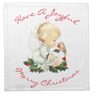 Angel and Bird Cloth Napkin
