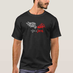 Angel And Devil  Angel And Devil Wings Design T-Shirt