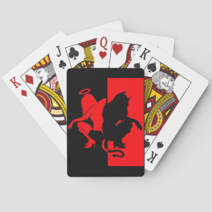 Angel and devil poker cards