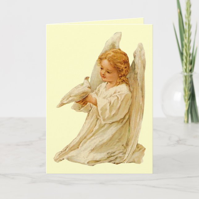 Angel and Dove - Easter Card (Front)