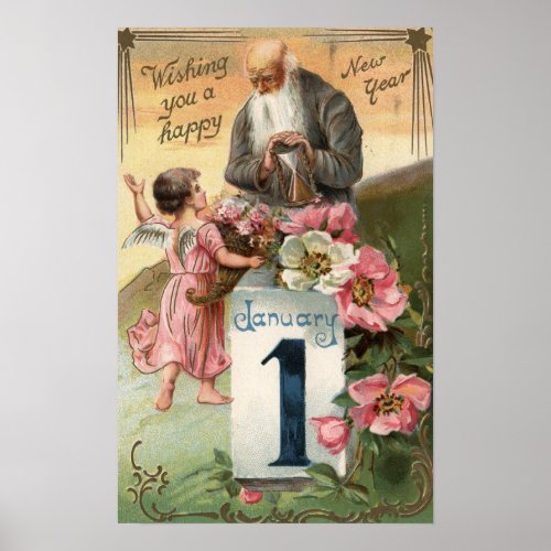 Angel and Father Time  2 Poster