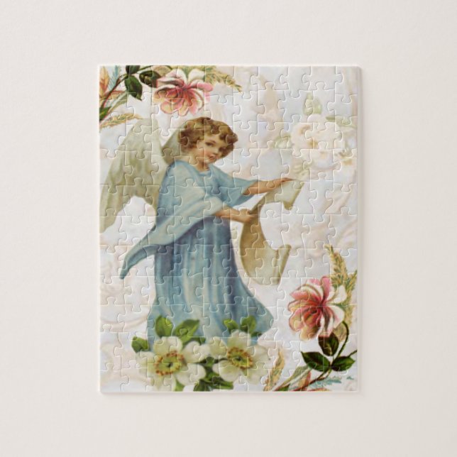 Angel And Flowers Jigsaw Puzzle (Vertical)