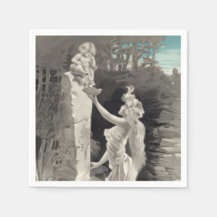 Angel and Goddess Valentine Napkins