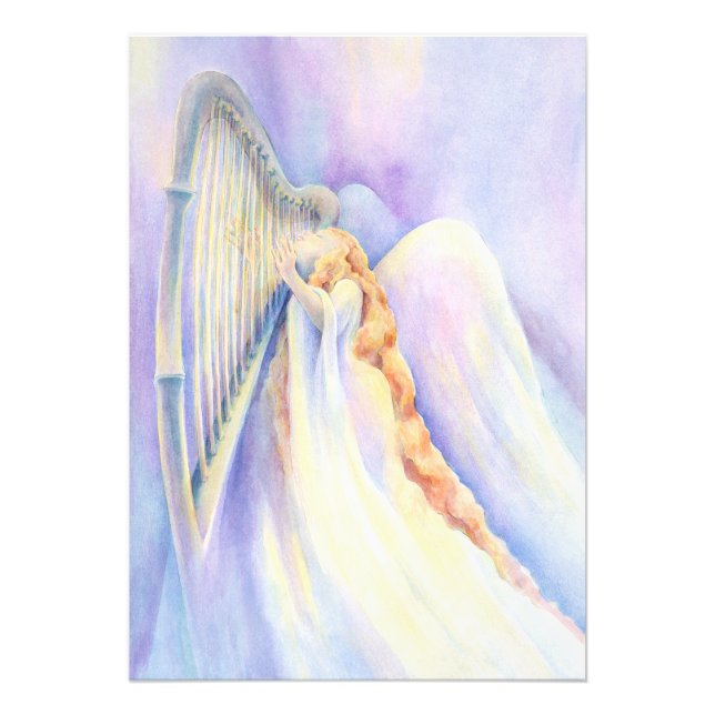 Angel and Harp Print (Front)