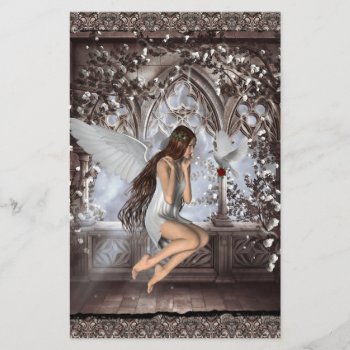 Angel And Her Dove by Fantasy_Gifts at Zazzle