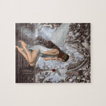 Angel And Her Dove Jigsaw Puzzle at Zazzle