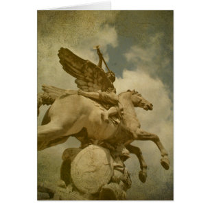 Angel and Horse Statue Cards