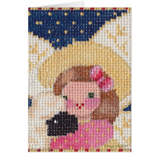 Angel and lamb card (Front)