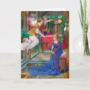 Angel and Mary medieval art Book of Hours Holiday Card