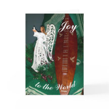 Angel and Mountain Dulcimer Christmas Greeting