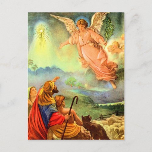 Angel and the Shepherds Postcard