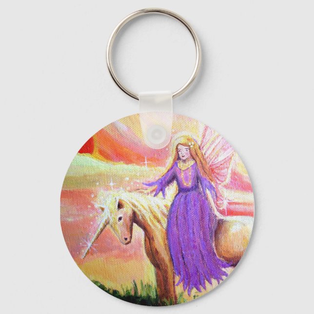 Angel and Unicorn Keychain (Front)