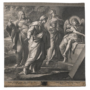 Angel Announcing The Resurrection by Jean Roullet Cloth Napkin