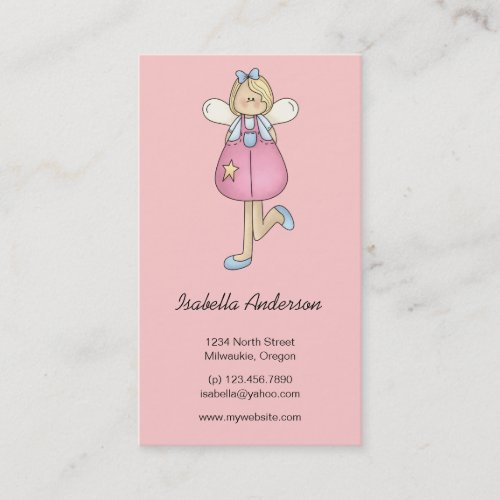 Angel Antics · Angel · Pink Business Card Templates