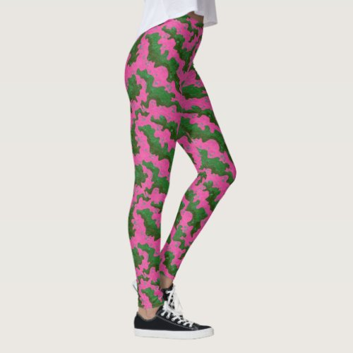 Angel Armor Camouflage Spandex Workout Leggings