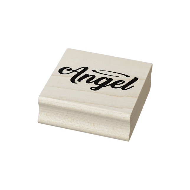 Angel Art Cool Text Graphic Word Text Art Cute Ang Rubber Stamp (Stamp)