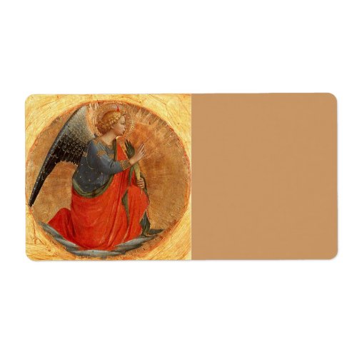 Angel at Annunciation Label