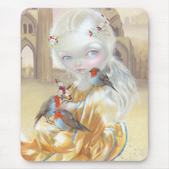 "Angel at Glastonbury Abbey" Mousepad (Front)