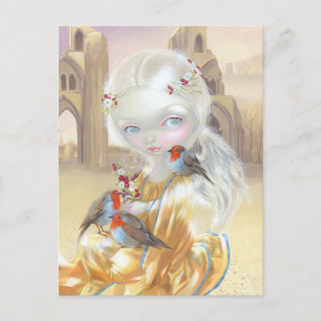 "Angel at Glastonbury Abbey" Postcard (Front)