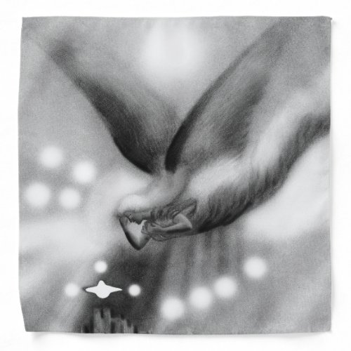 Angel at night art bandana