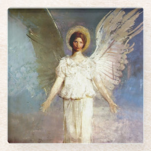 “Angel at Noon” by Abbott Thayer Glass Coaster
