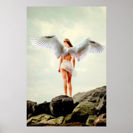 Angel at the Beach Poster
