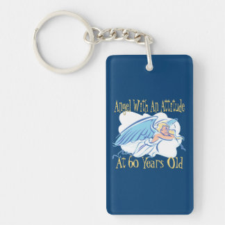 Angel Attitude 60th Birthday Keychain