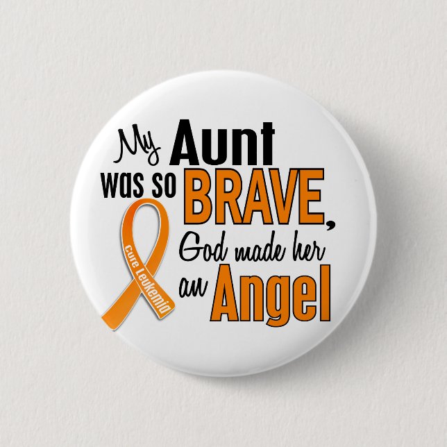 Angel Aunt Leukemia Button (Front)