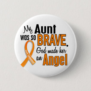 Angel Aunt Leukemia Button