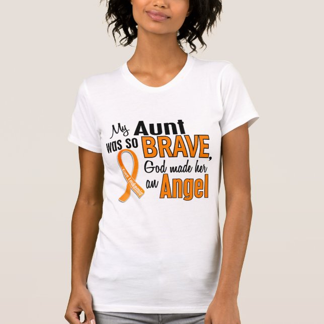Angel Aunt Leukemia T-Shirt (Front)