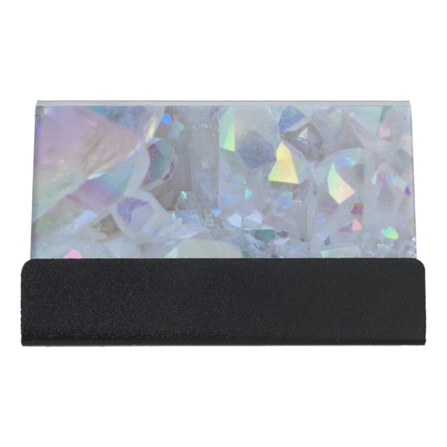Angel Aura Quartz Crystal Business Card Holder (Front)