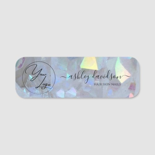 Angel Aura Quartz Crystal Business Logo Name Tag