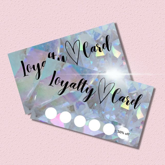 Angel Aura Quartz Crystal Customer Loyalty Card (Creator Uploaded)
