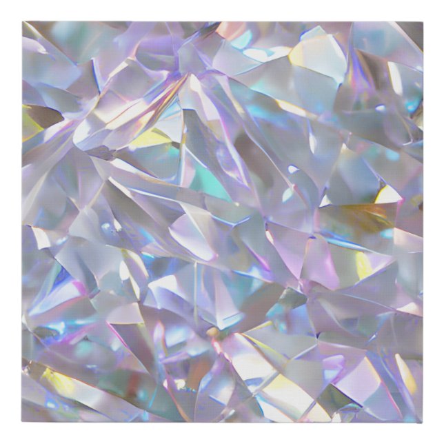 Angel Aura Quartz Crystal Diamond Gemstone Planner Faux Canvas Print (Front)